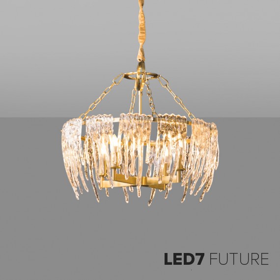 Loft Industry Modern - Melting Ice Circle Chandelier